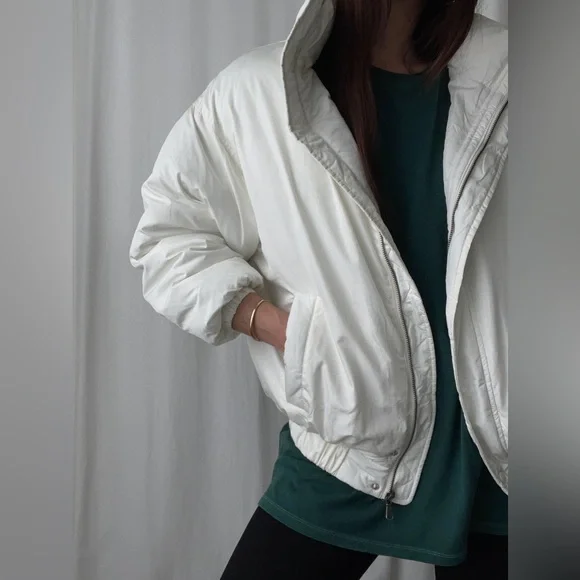 BROOKLYN QUILTED JACKET — In Lt Cream - Picture 6 of 11